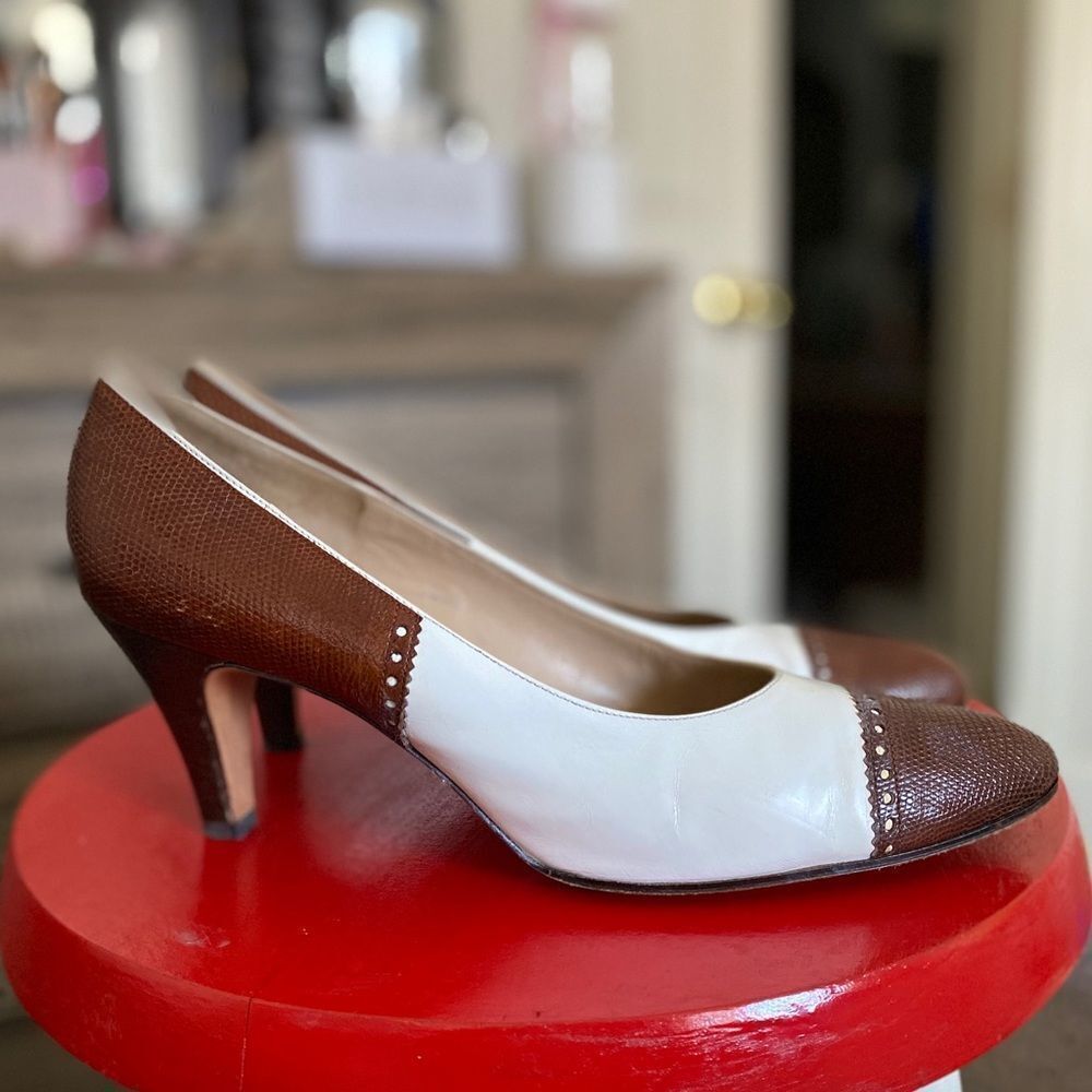 Salvatore Ferragamo two tone pumps